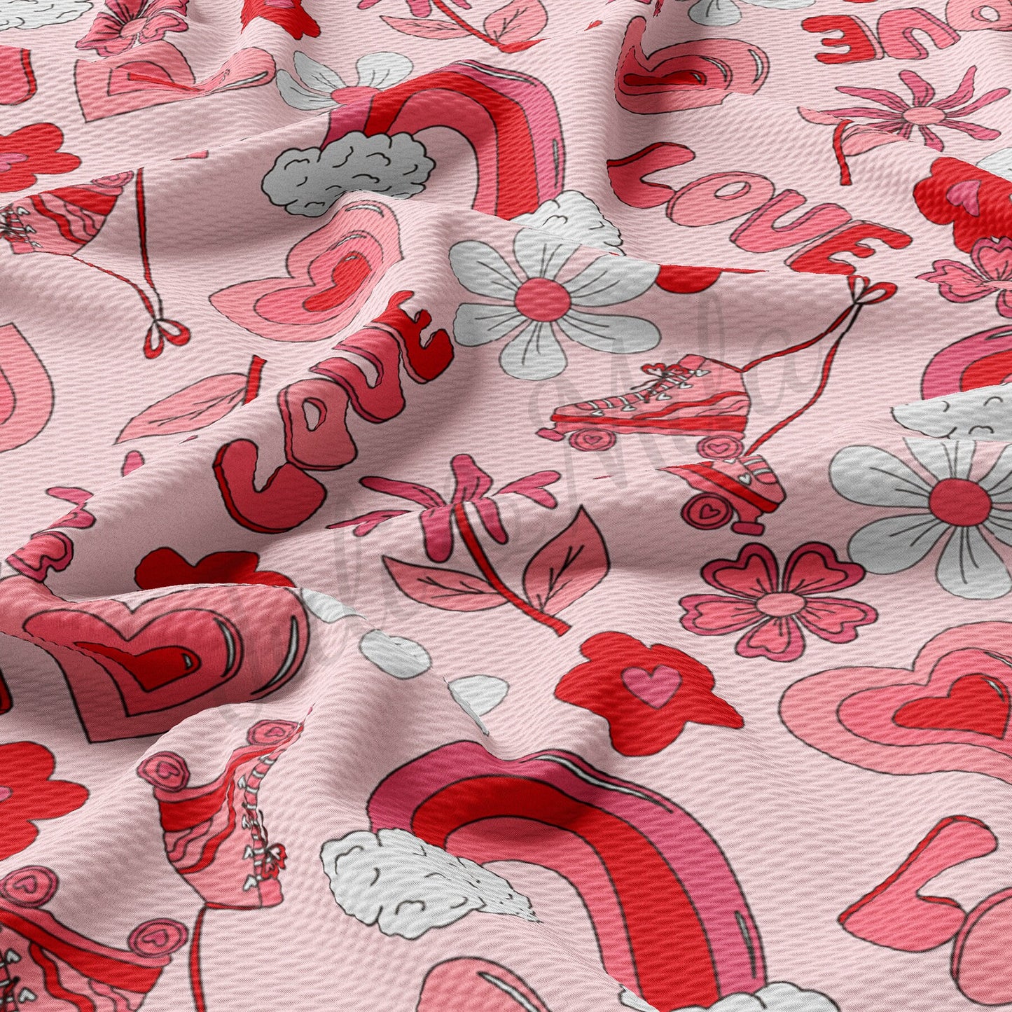 Valentines Day Bullet Textured Fabric AA1220