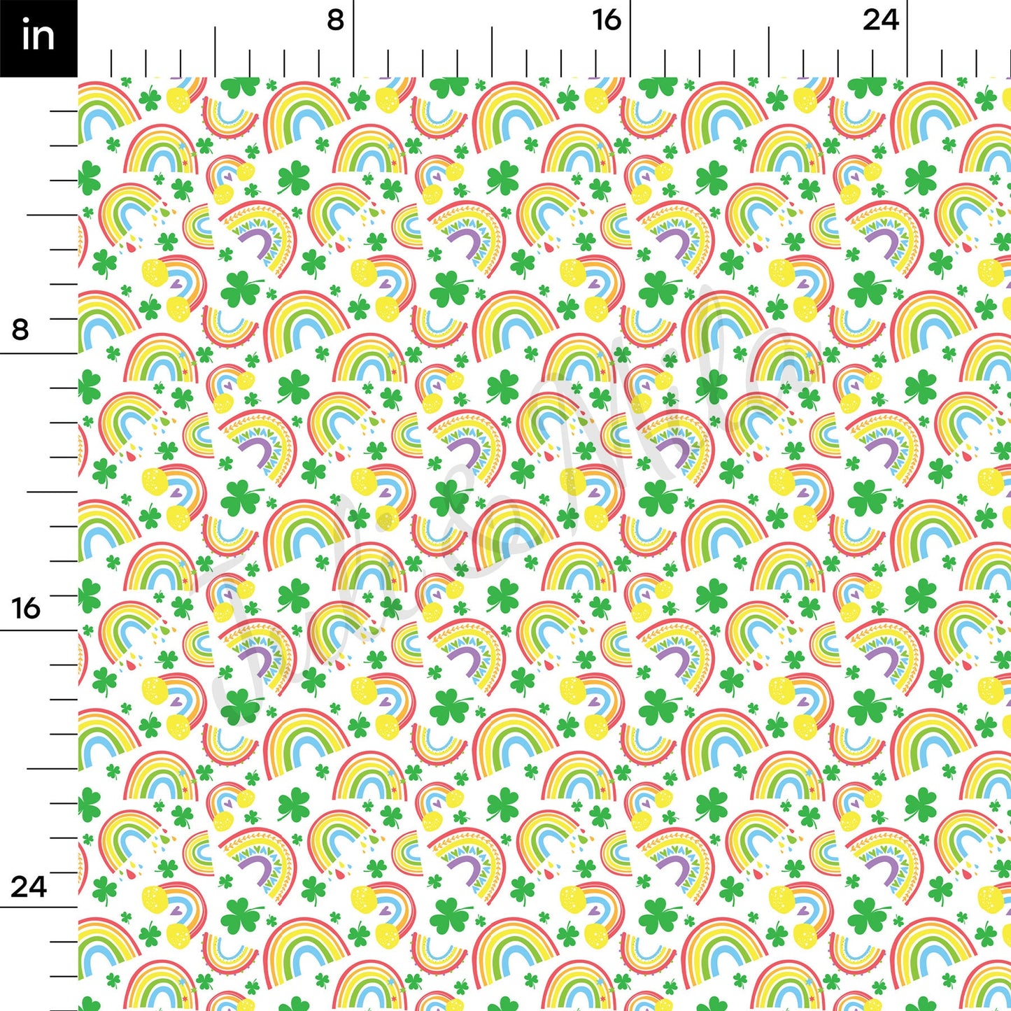 Lucky Rainbow St Patricks Day Bullet Fabric AA1232