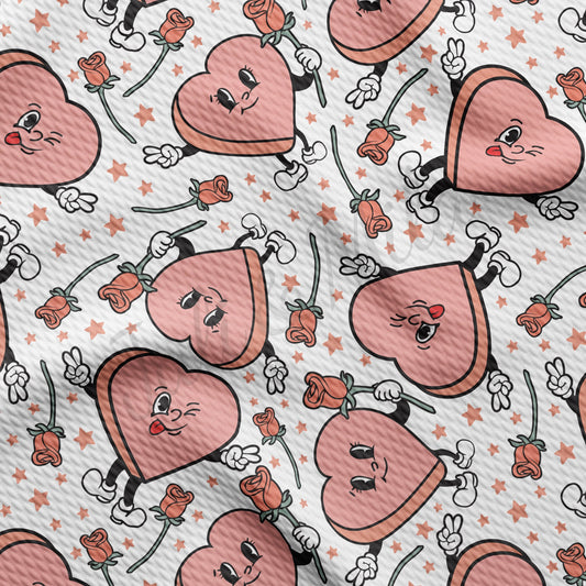 Valentines Day Bullet Textured Fabric AA1279