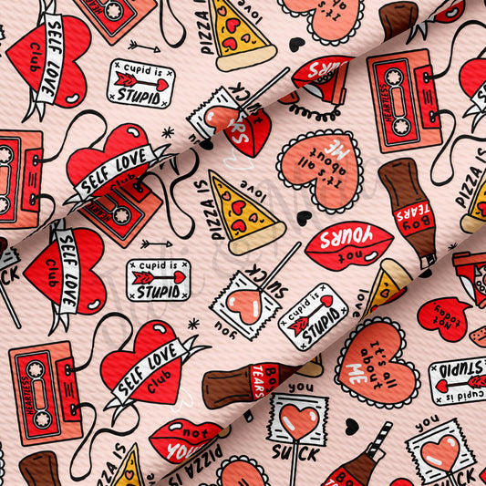 Valentines Day Bullet Textured Fabric AA1303