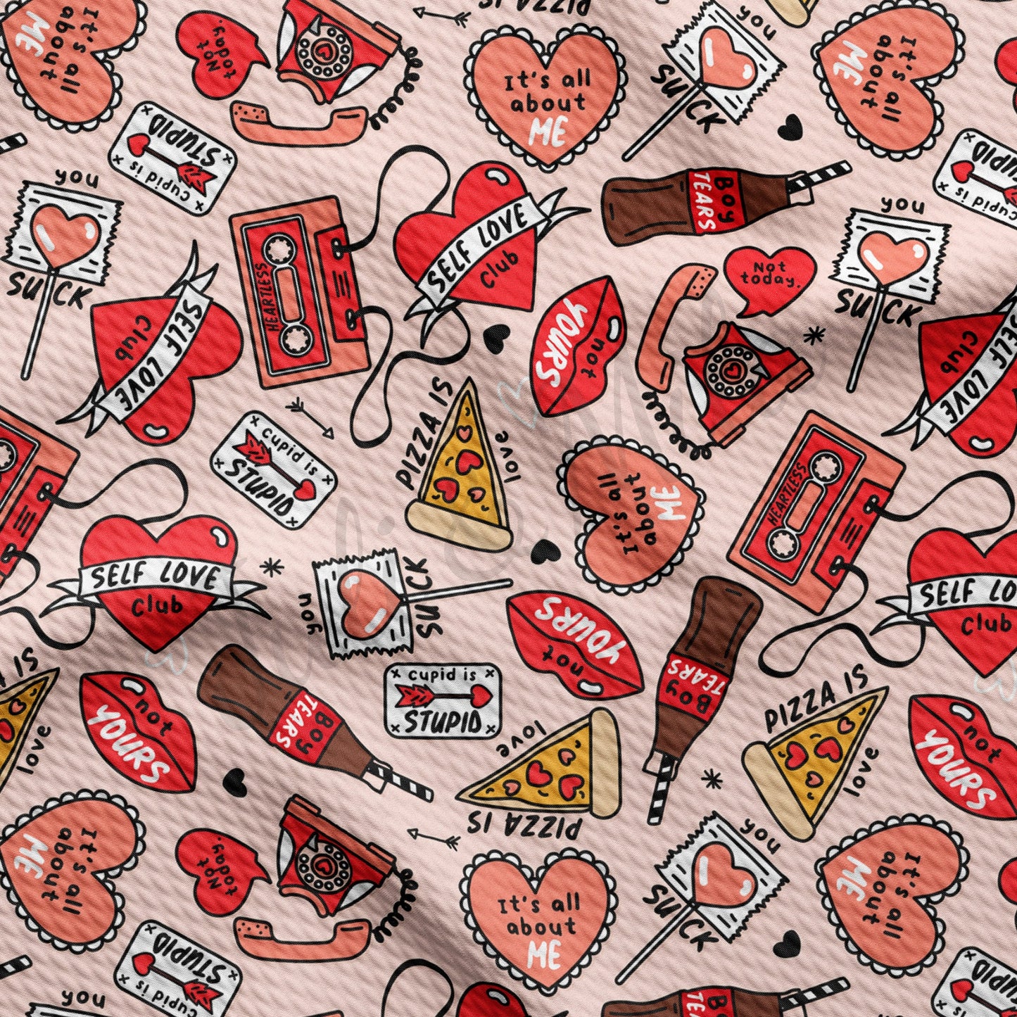 Valentines Day Bullet Textured Fabric AA1303