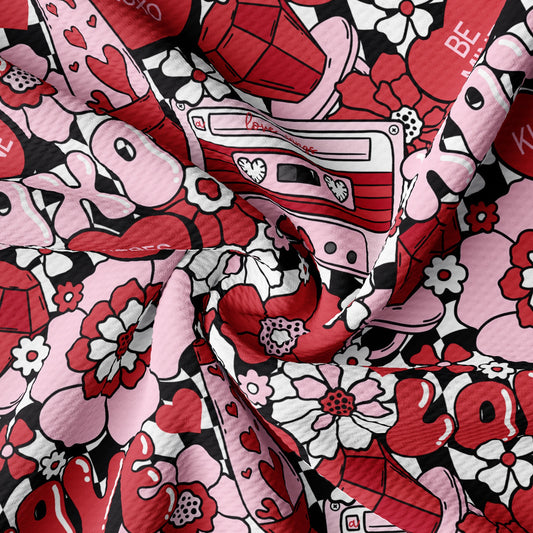 Valentines Day Bullet Textured Fabric AA1174