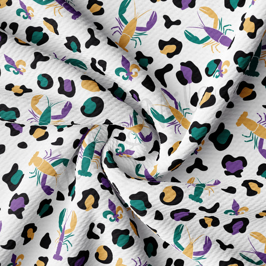 Mardi Gras Printed Bullet Textured Fabric AA1364