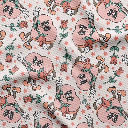 Valentines Day Bullet Textured Fabric AA1278