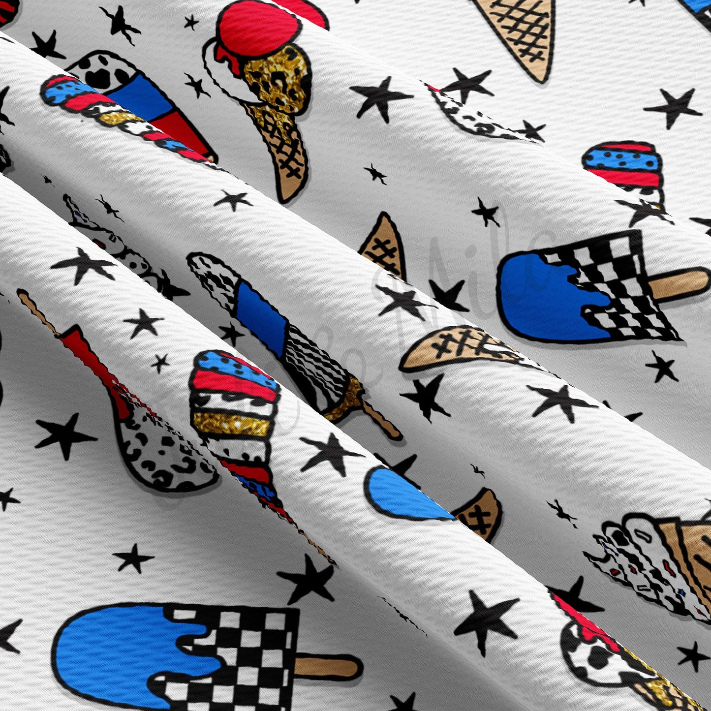 Patriotic 4th of July Bullet Textured Fabric AA1282