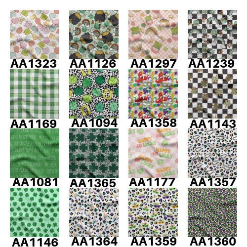 St. Patrick's Day Printed Liverpool Bullet Textured Fabric by the yard 4Way Stretch Solid Strip Thick Knit Jersey Liverpool Fabric11