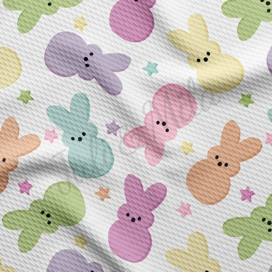 Easter Liverpool Bullet Textured Fabric by the yard 4Way Stretch Solid Strip Thick Knit Jersey Liverpool Fabric14