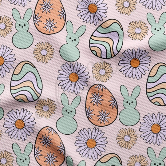 Easter Liverpool Bullet Textured Fabric by the yard 4Way Stretch Solid Strip Thick Knit Jersey Liverpool Fabric14