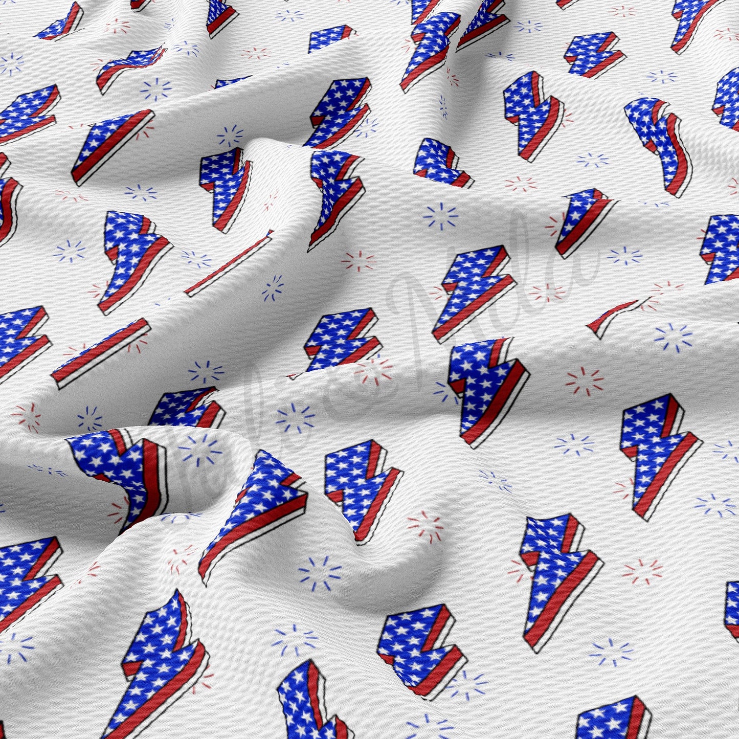 Patriotic 4th of July Bullet Textured Fabric AA1433