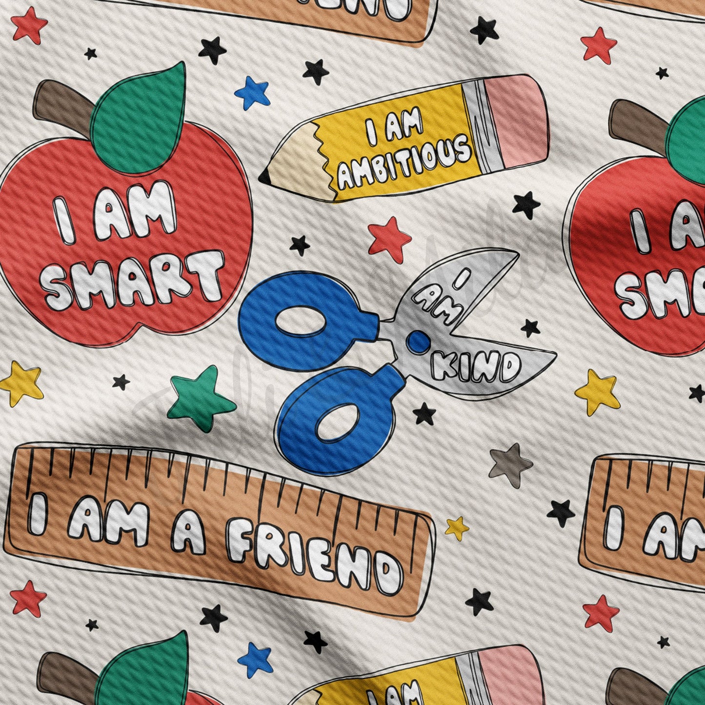 Back To School Bullet Textured Fabric AA1466