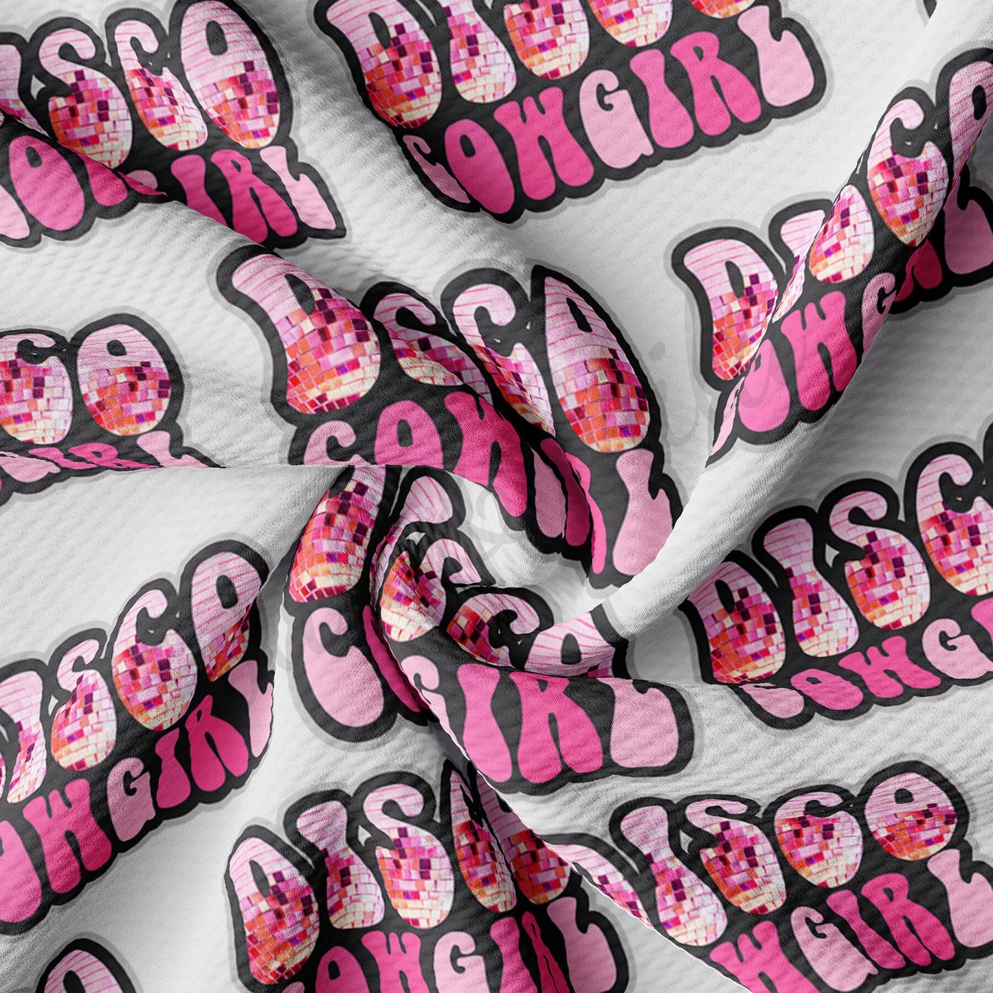 Disco Cow Girl Bullet Textured Fabric AA1429