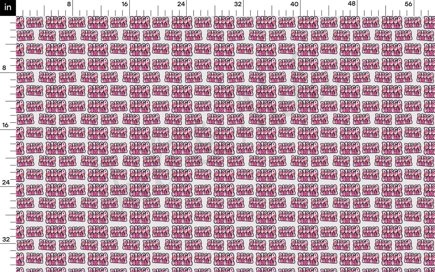 Disco Cow Girl Bullet Textured Fabric AA1429