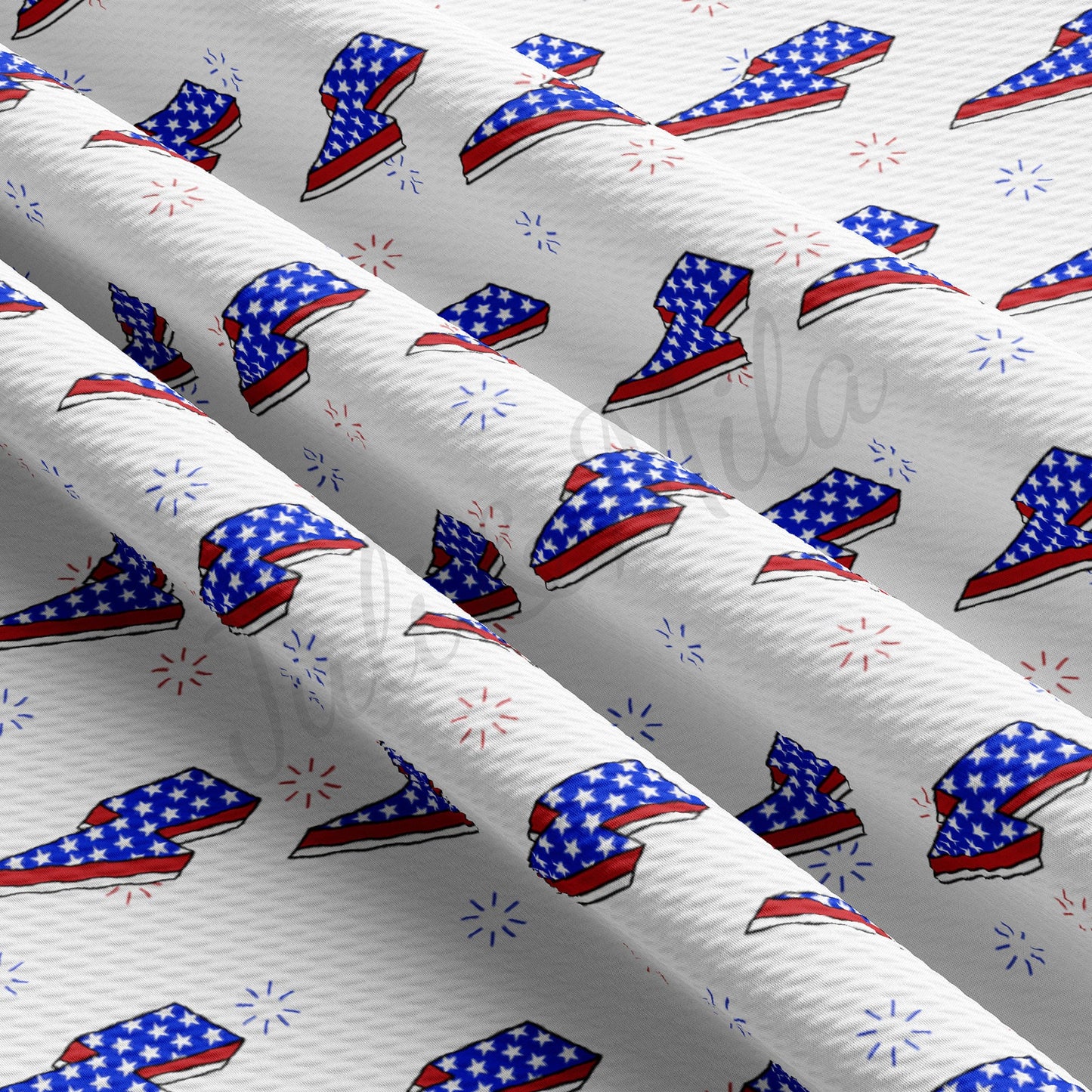 Patriotic 4th of July Bullet Textured Fabric AA1433