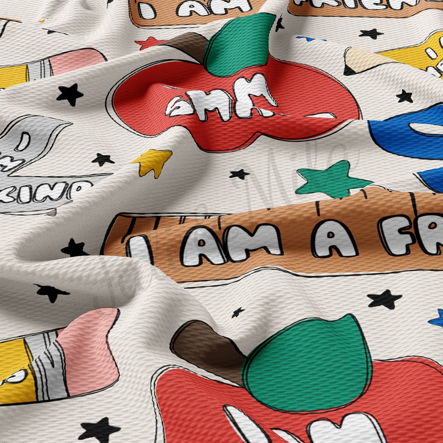 Back To School Bullet Textured Fabric AA1466