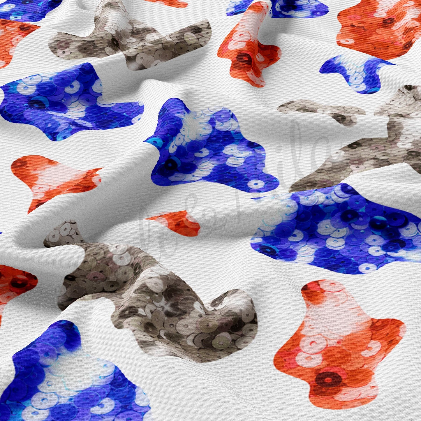 Patriotic 4th of July Bullet Textured Fabric AA1542