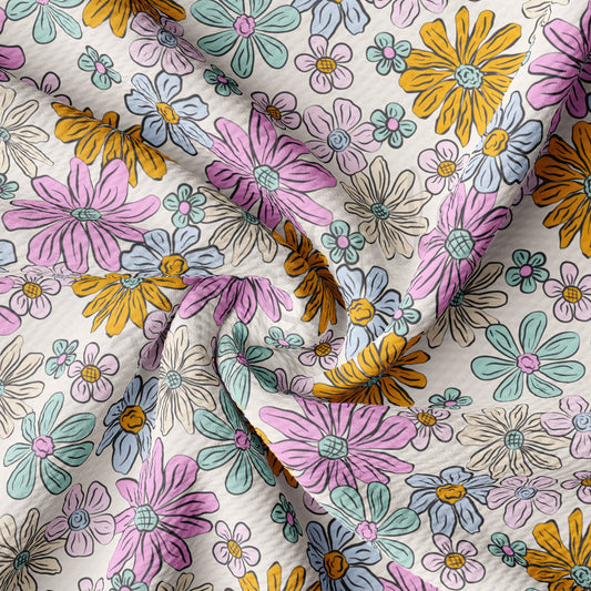 Floral Bullet Textured Fabric AA1499