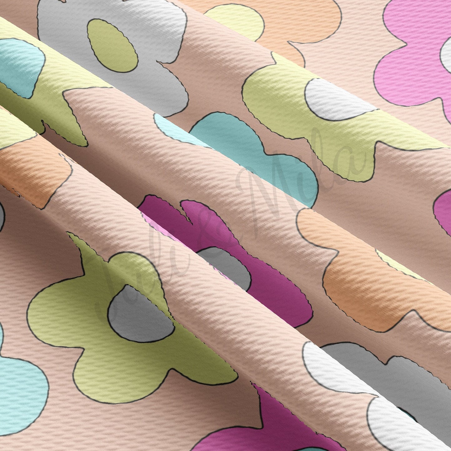 Floral Bullet Textured Fabric AA1500