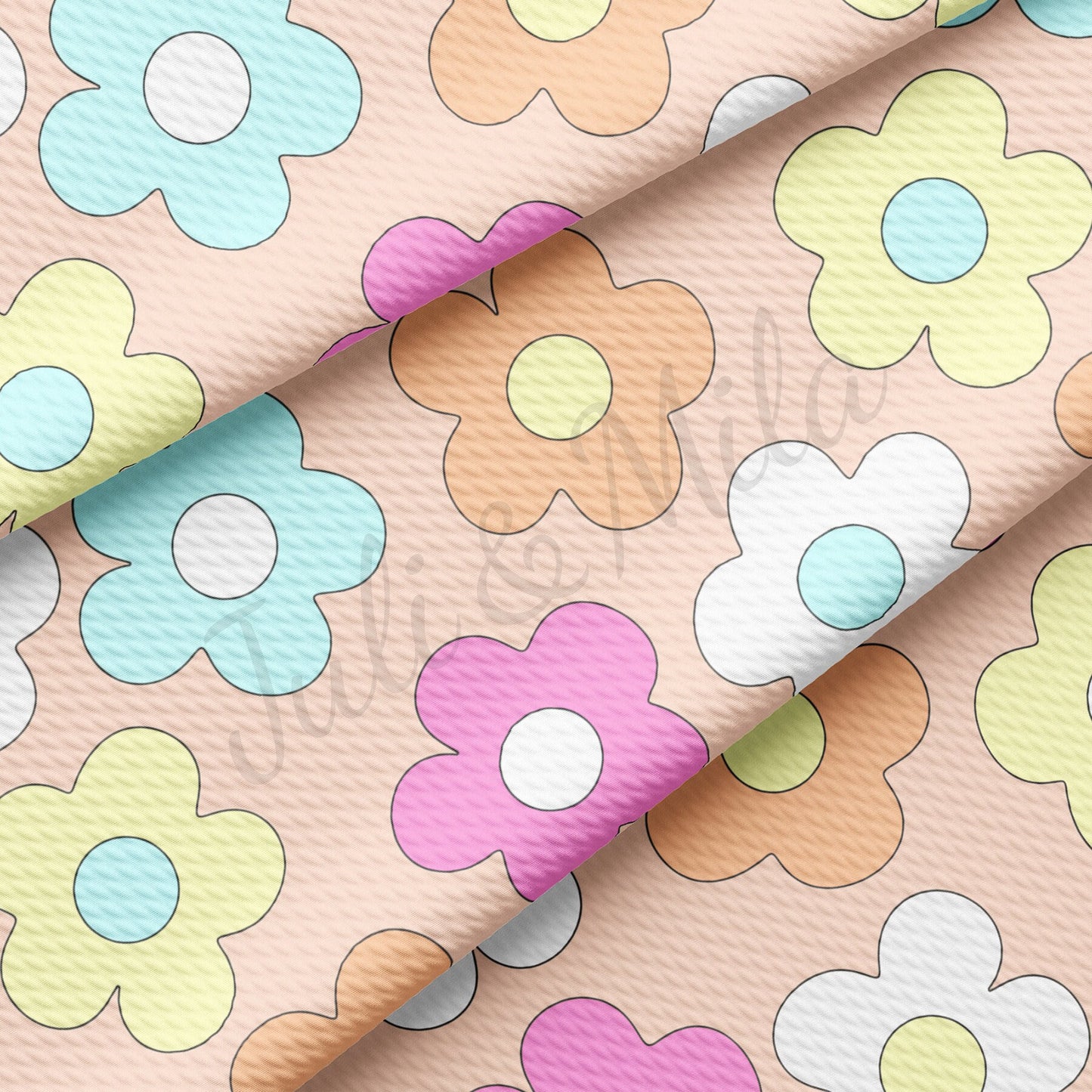 Floral Bullet Textured Fabric AA1500