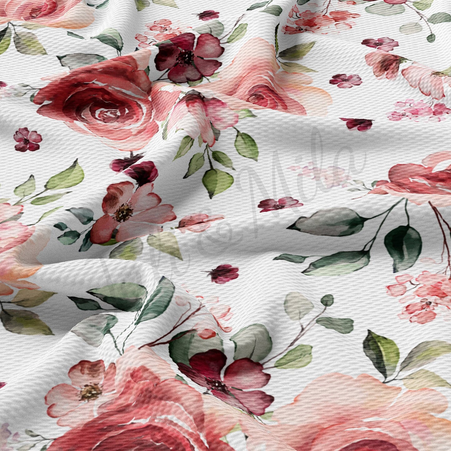 Floral Bullet Textured Fabric AA1529