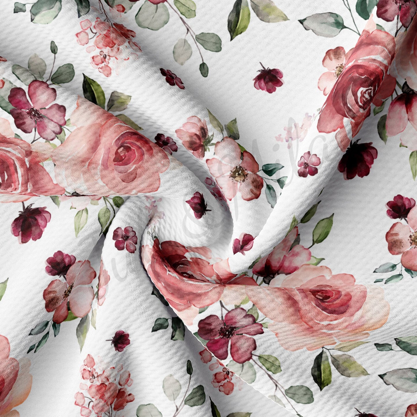 Floral Bullet Textured Fabric AA1529
