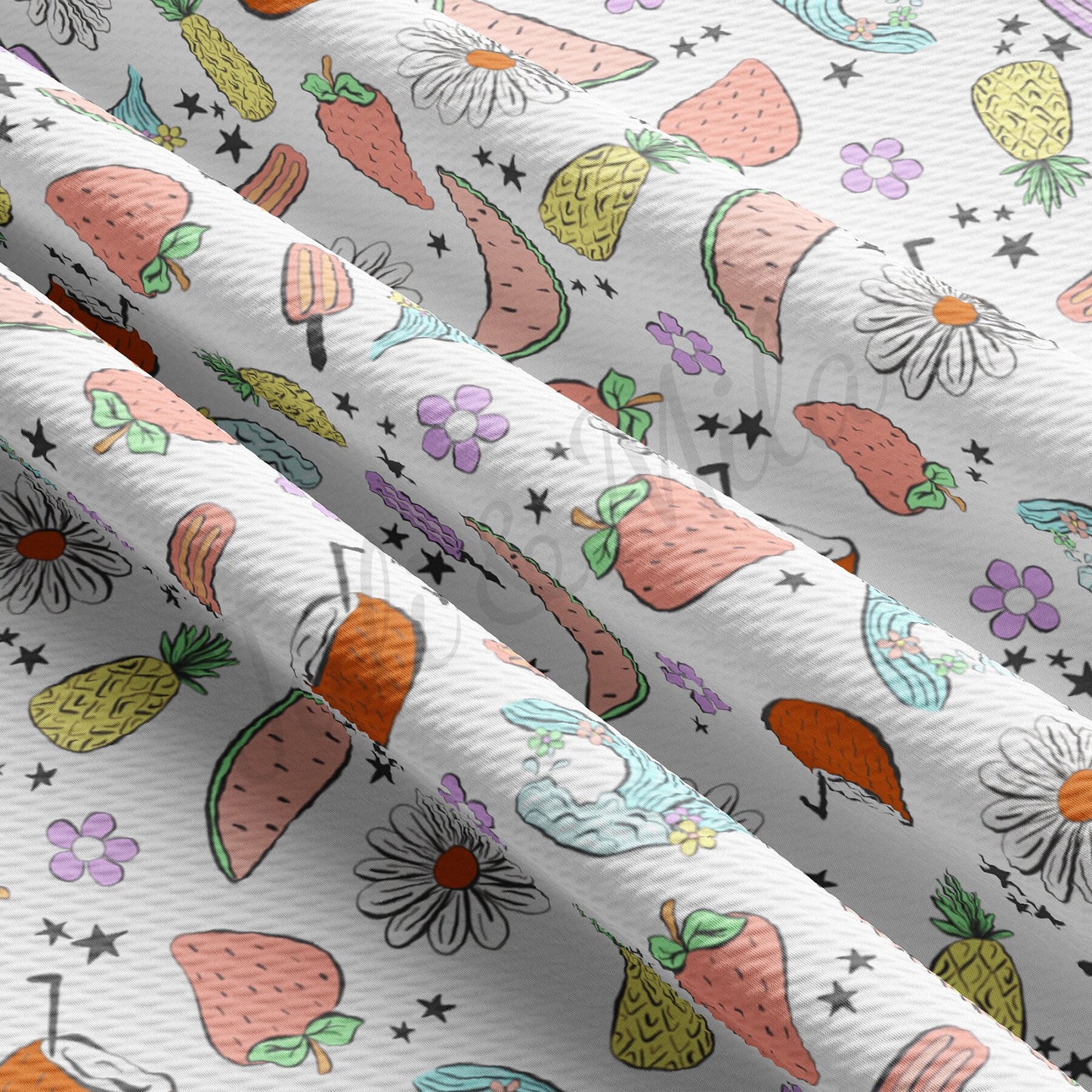 Summer Fruits Bullet Textured Fabric AA1539