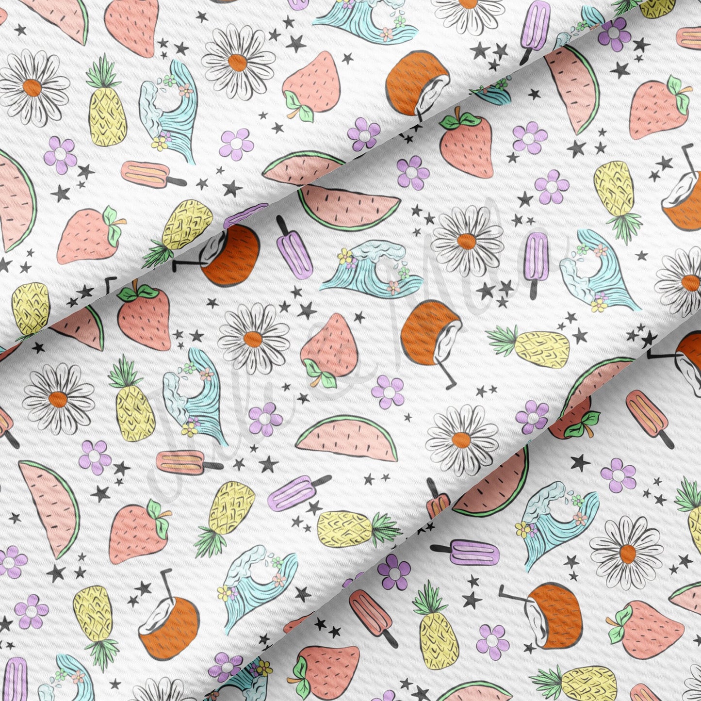 Summer Fruits Bullet Textured Fabric AA1539