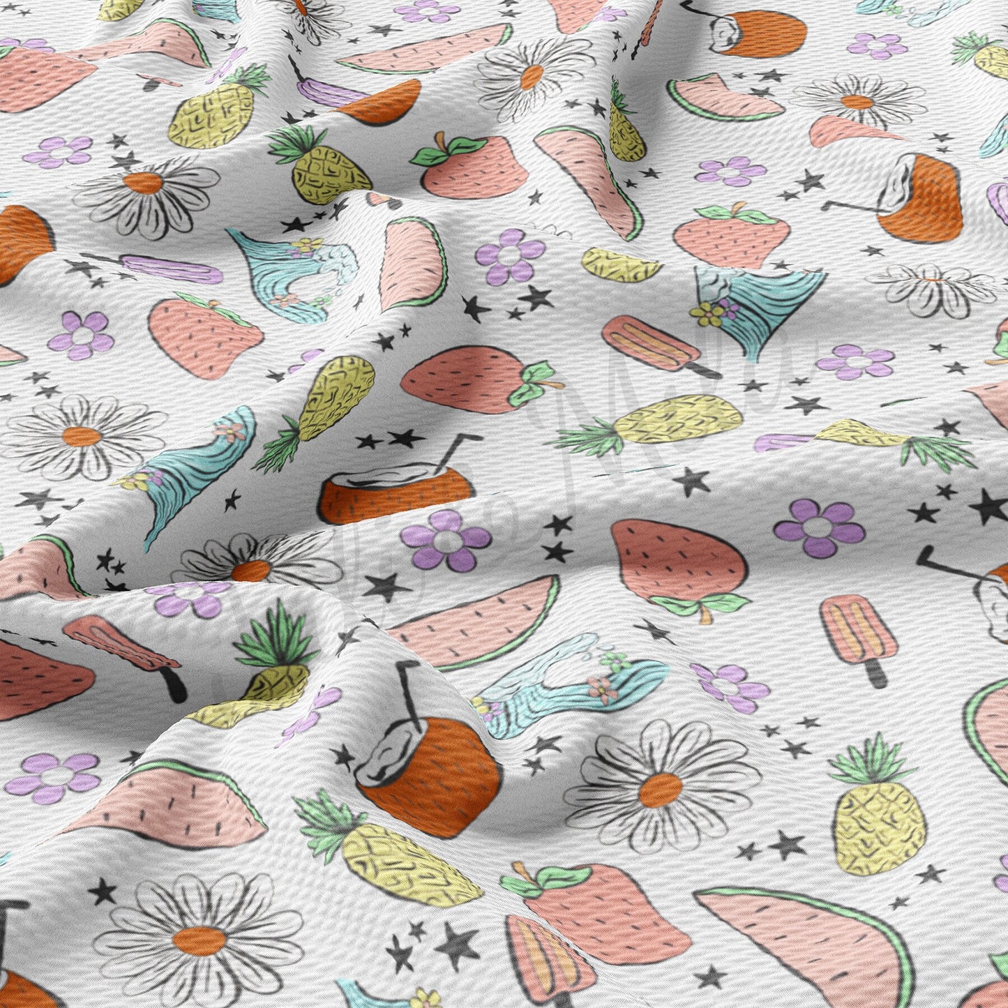 Summer Fruits Bullet Textured Fabric AA1539