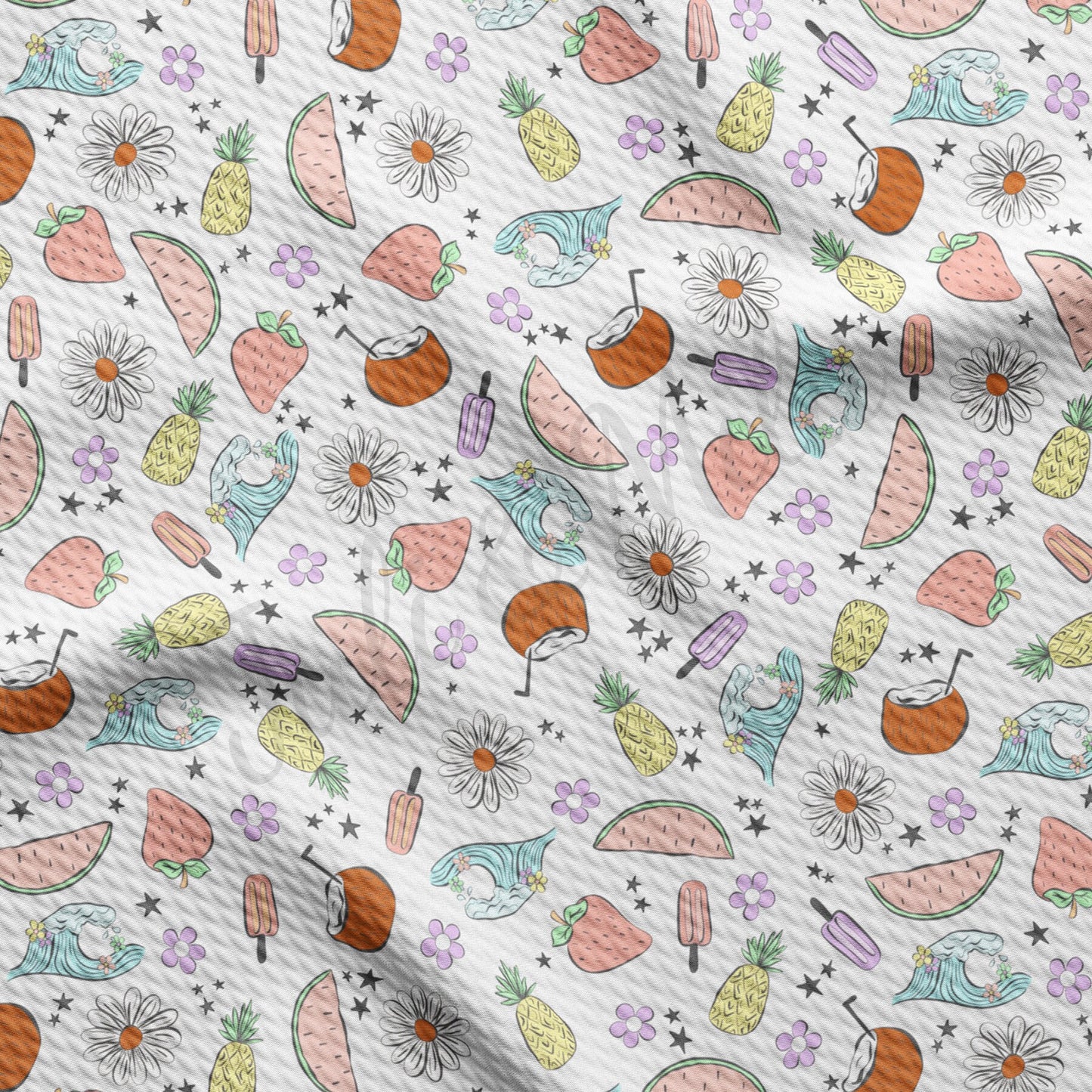 Summer Fruits Bullet Textured Fabric AA1539