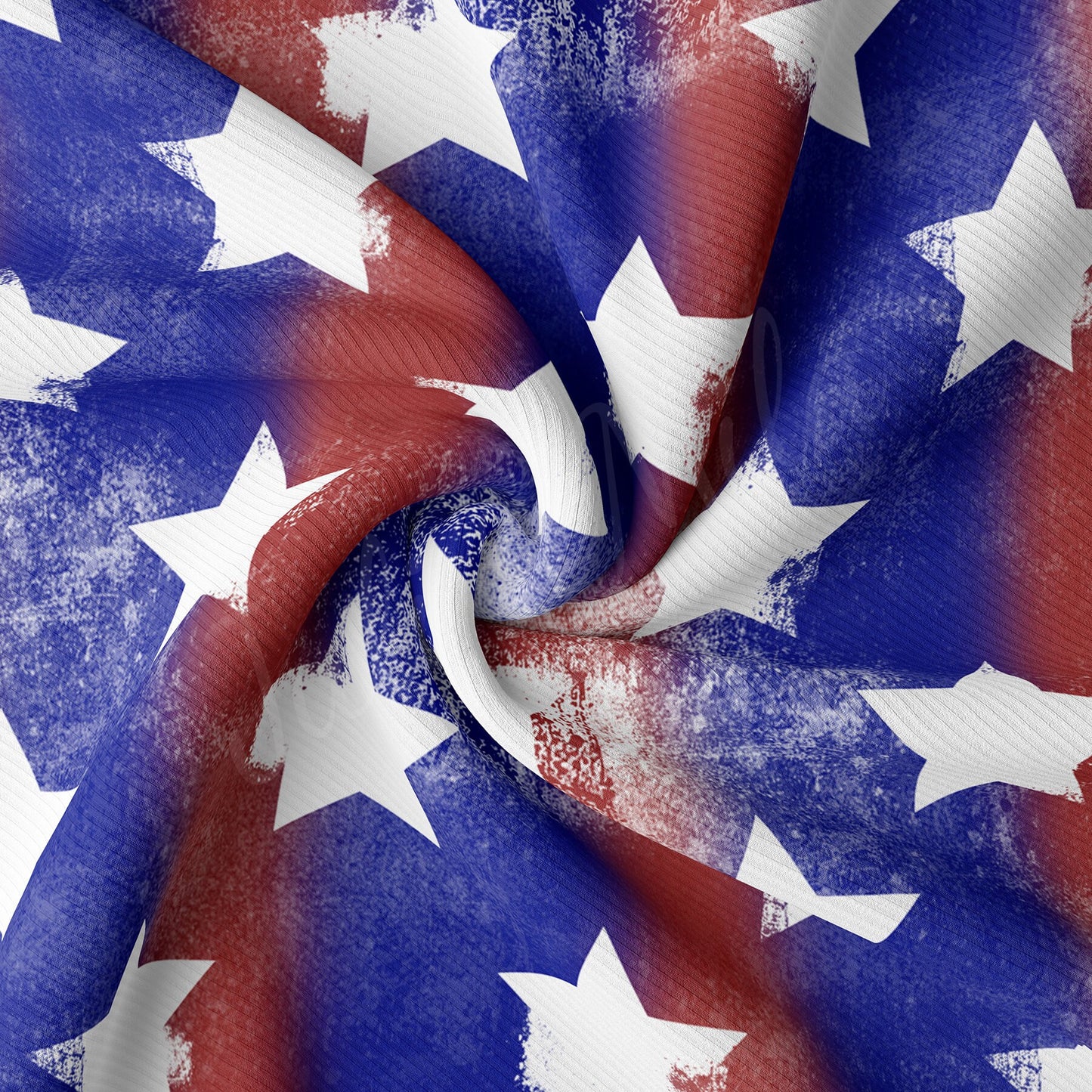 Rib Knit Fabric RBK1526 4th of July Patriotic