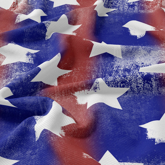 Rib Knit Fabric RBK1526 4th of July Patriotic