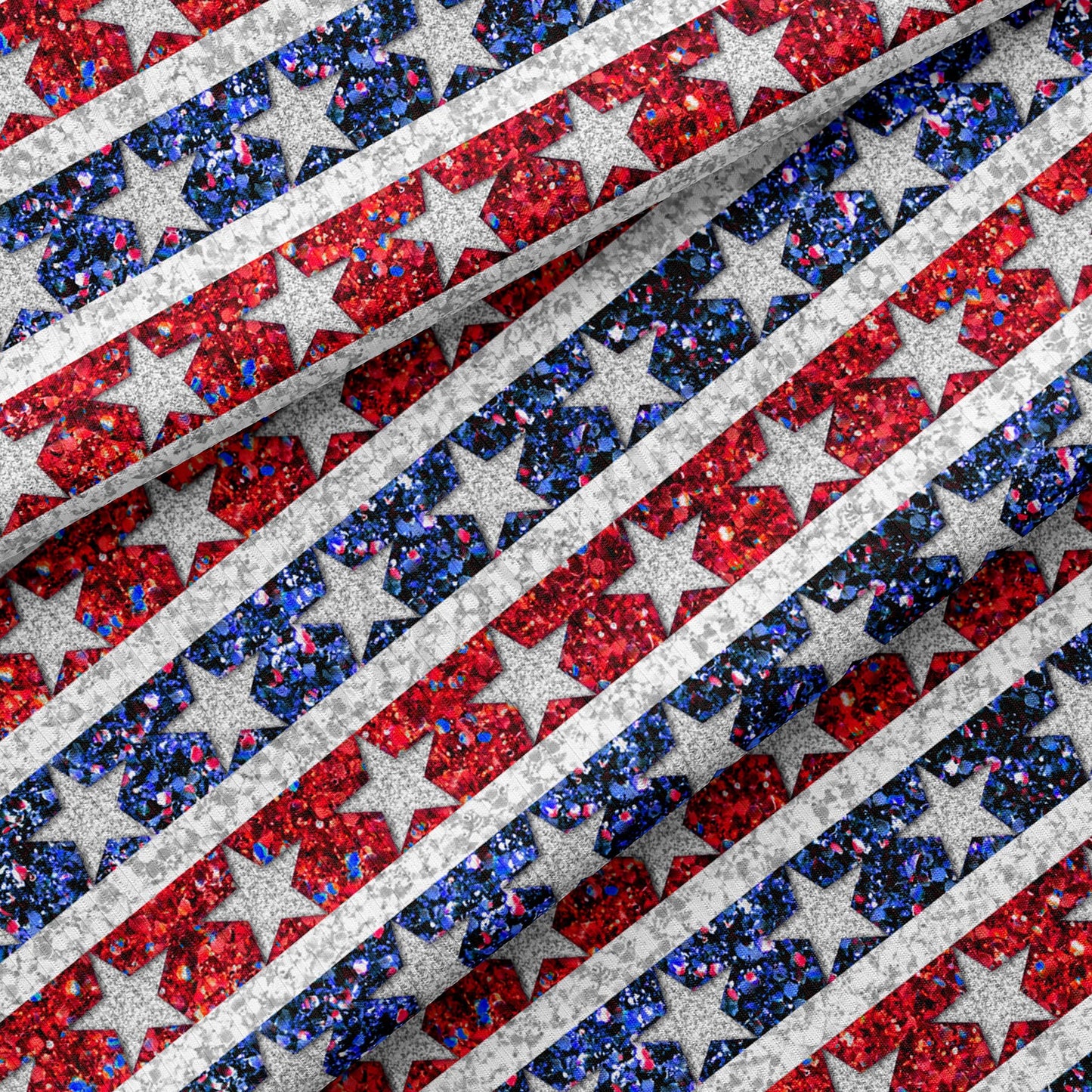 Rib Knit Fabric RBK1525 4th of July Patriotic