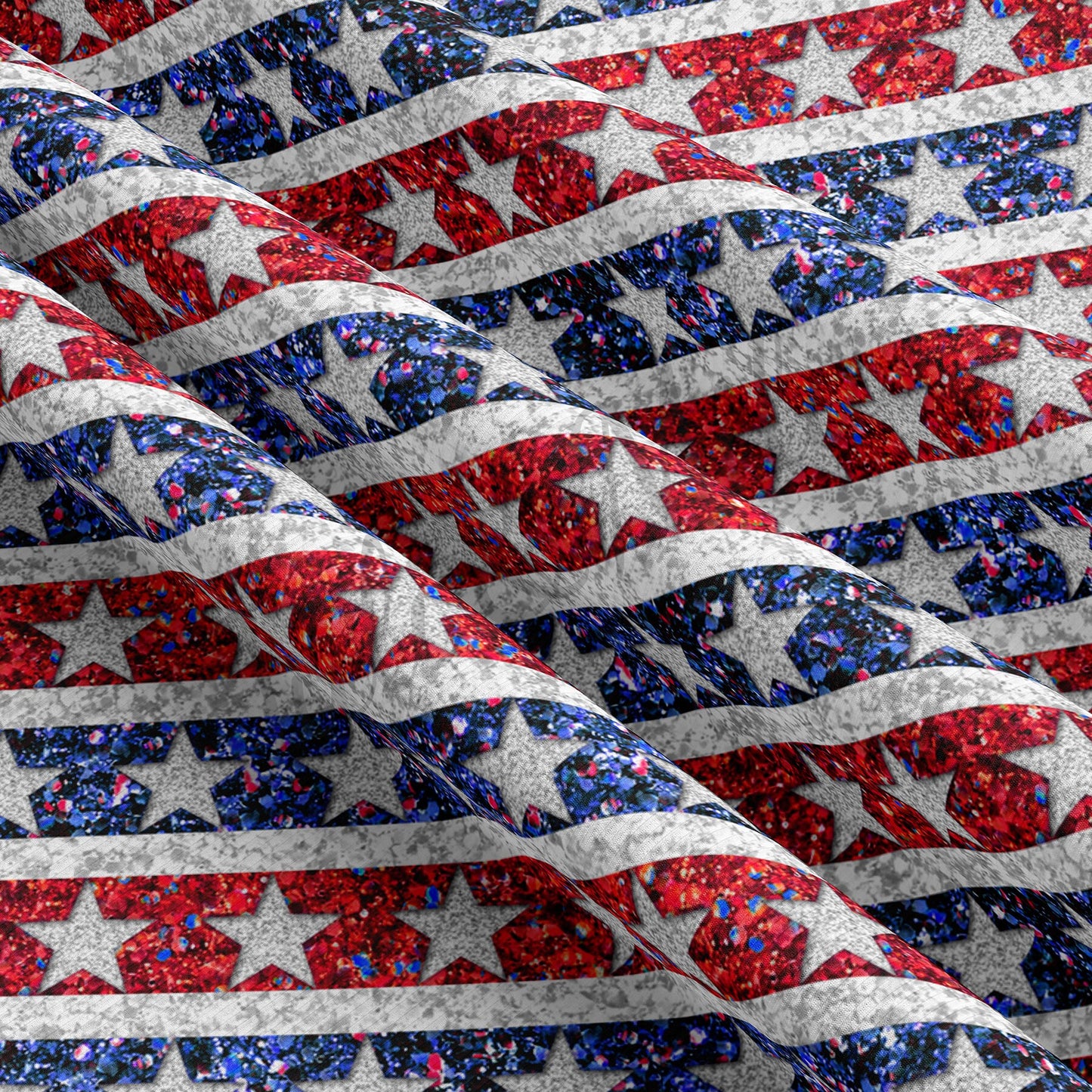 Rib Knit Fabric RBK1525 4th of July Patriotic