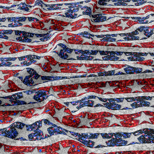 Rib Knit Fabric RBK1525 4th of July Patriotic