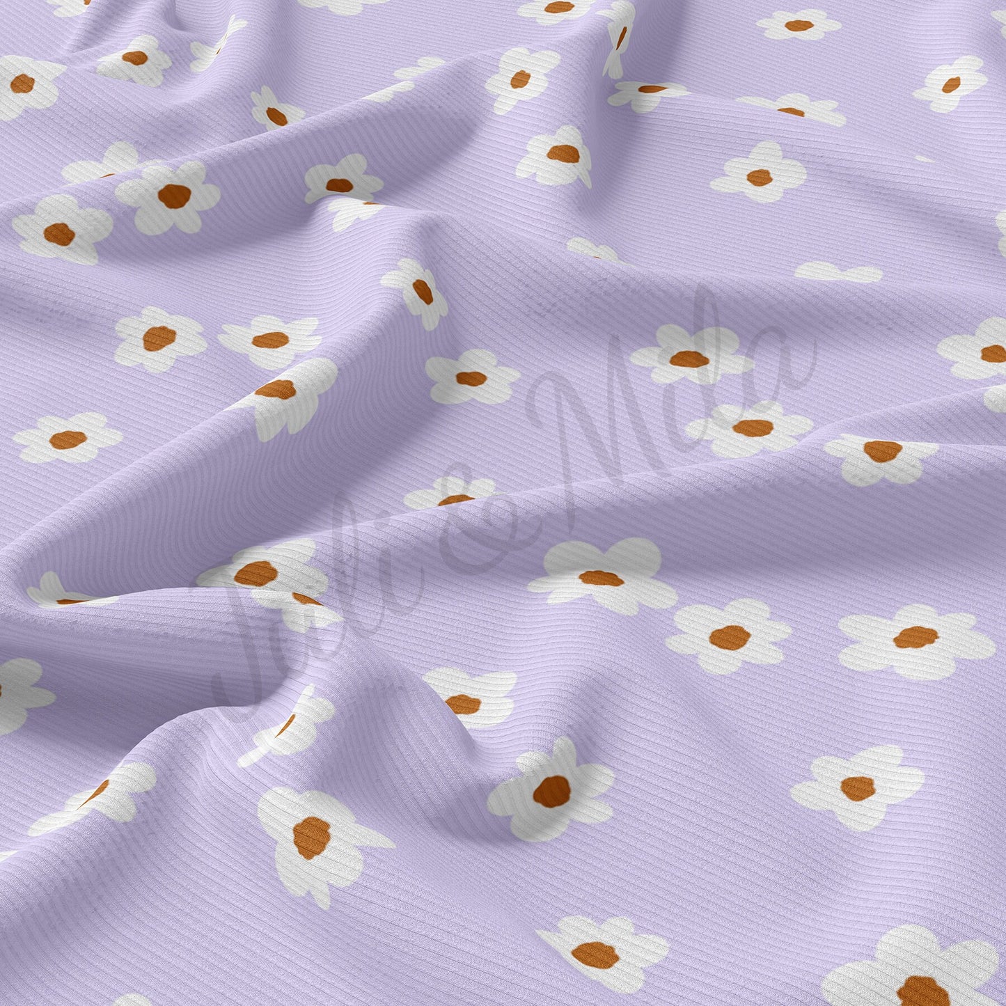 Floral Rib Knit Fabric RBK1504