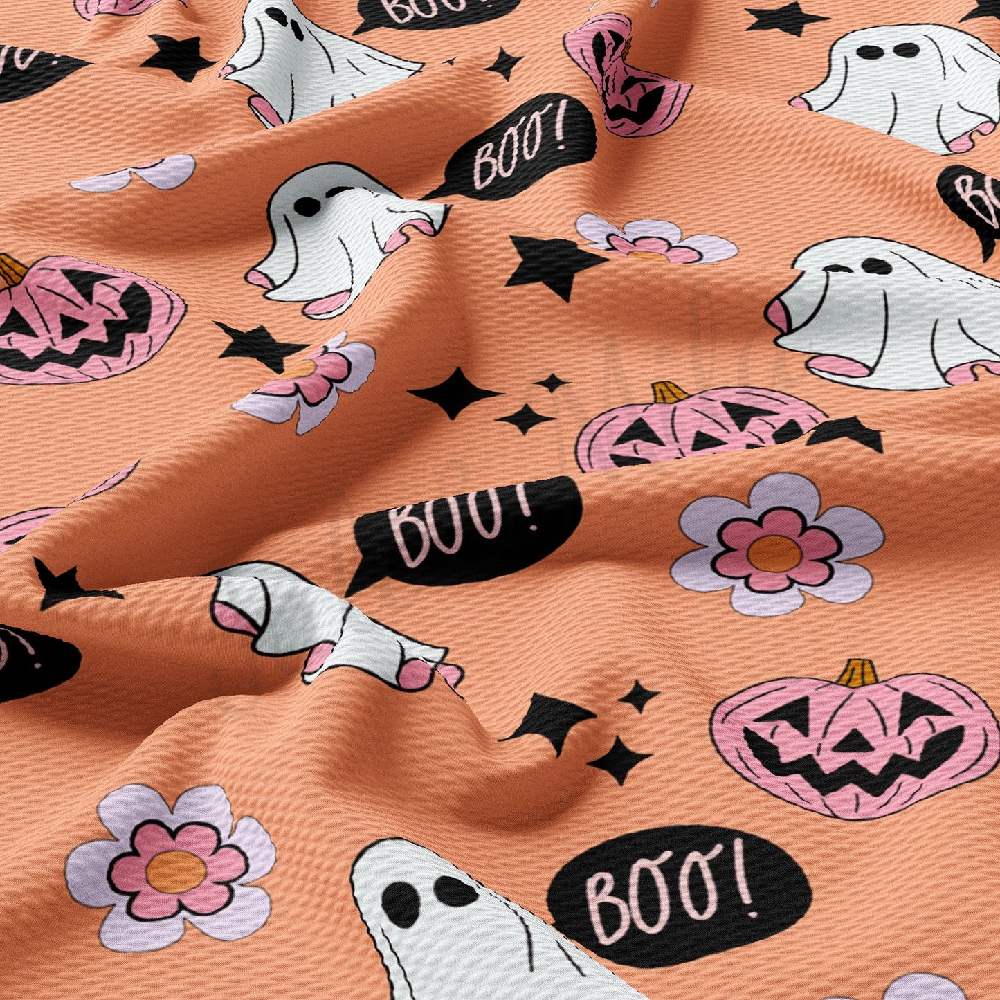 Fall Halloween Pumpkin Bullet Textured Fabric by the yard AA1565