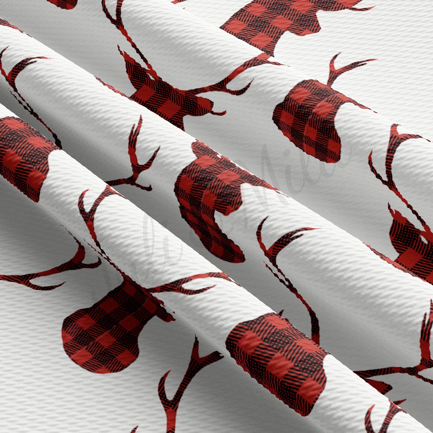 Christmas Buck Plaid Bullet Textured Fabric Liverpool Fabric AA1566