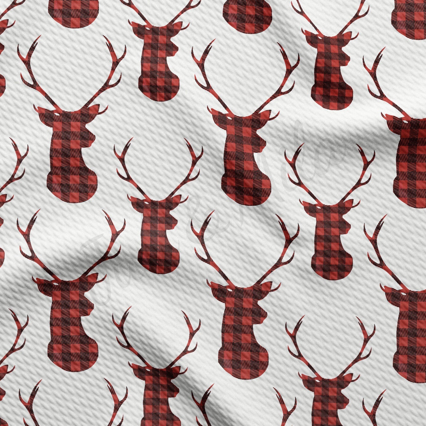Christmas Buck Plaid Bullet Textured Fabric Liverpool Fabric AA1566