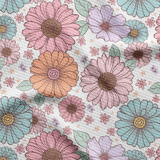 Floral Bullet Textured Fabric by the yard AA1581