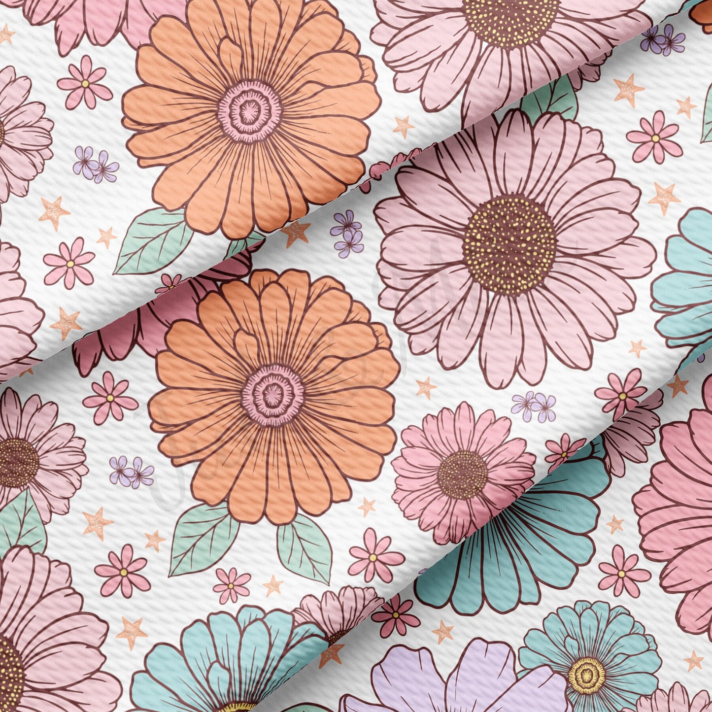 Floral Bullet Textured Fabric by the yard AA1581