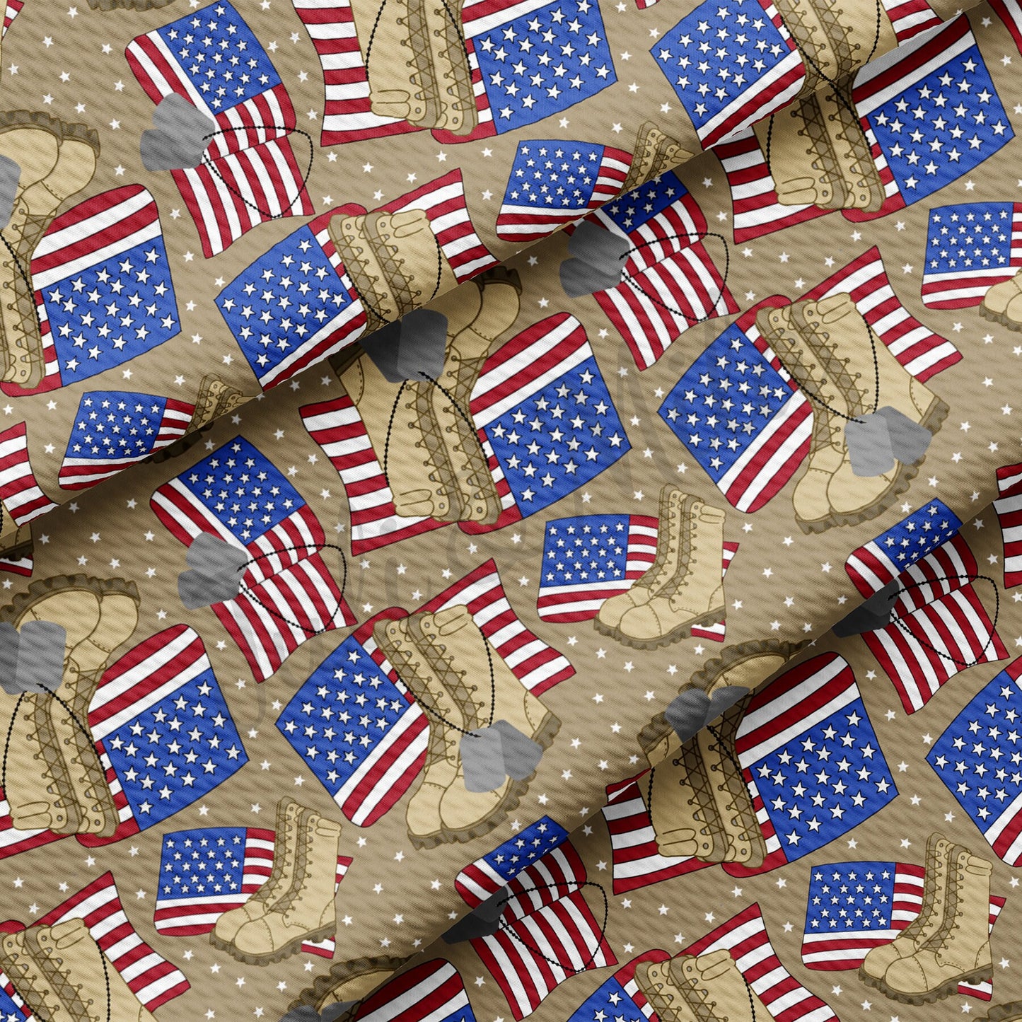 4th of July Patriotic Bullet Textured Fabric AA1603