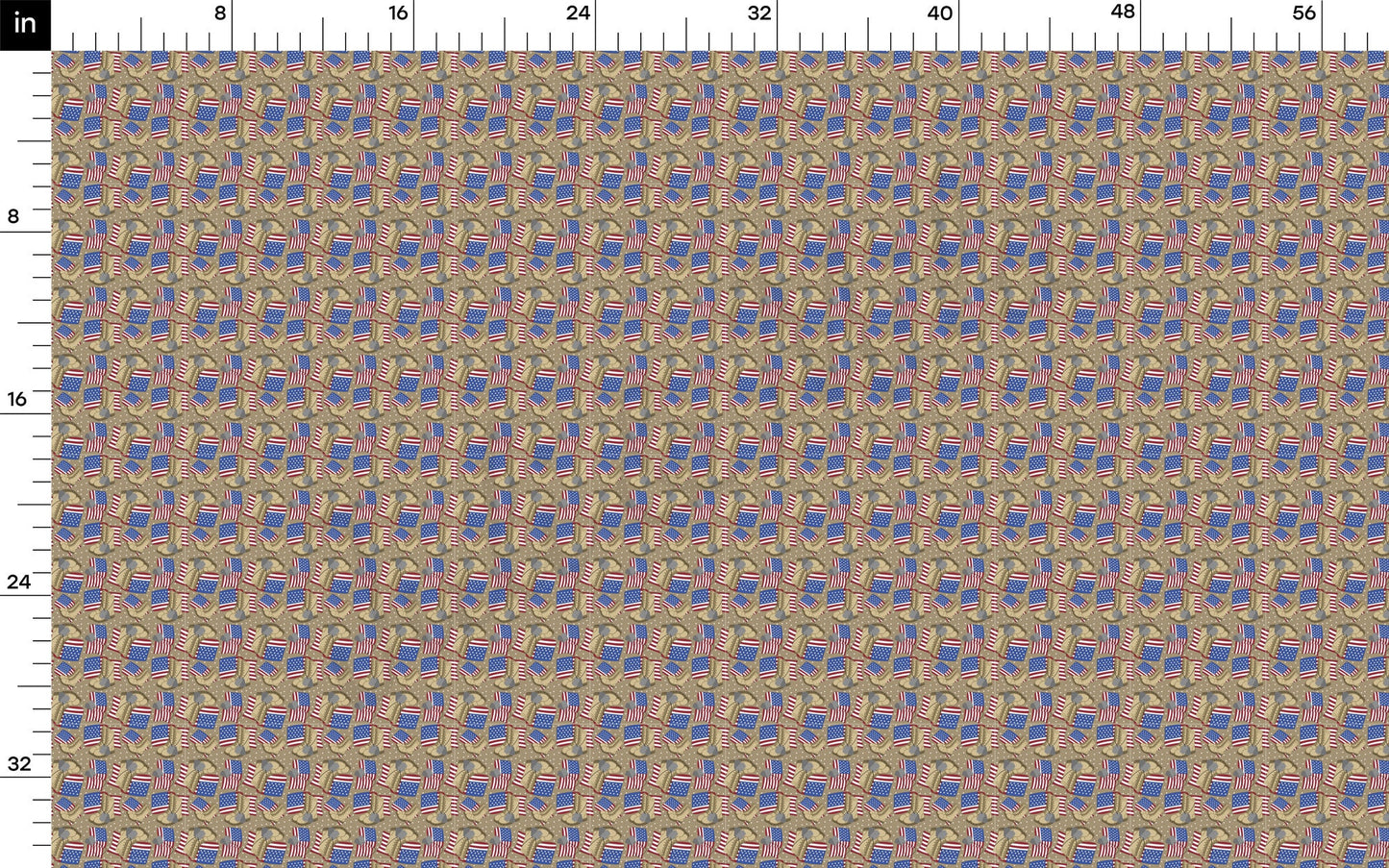 4th of July Patriotic Bullet Textured Fabric AA1603