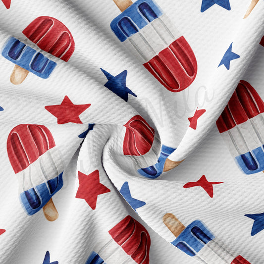 Patriotic 4th of July Bullet Textured Fabric AA1611