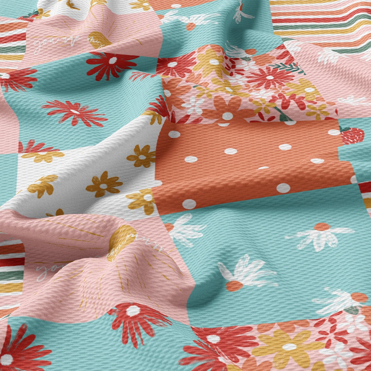 Floral Bullet Textured Fabric by the yard AA1629