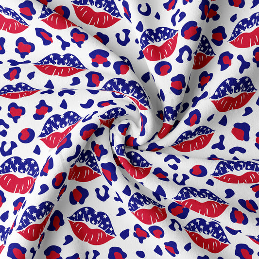 4th of July Patriotic Fabric Double Brushed Polyester Fabric DBP1610