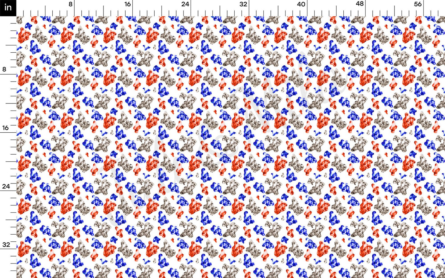 Patriotic 4th of July Bullet Textured Fabric AA1542