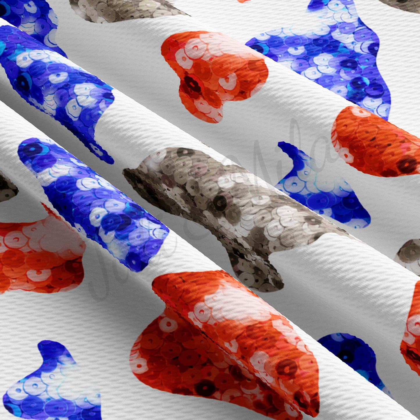 Patriotic 4th of July Bullet Textured Fabric AA1542