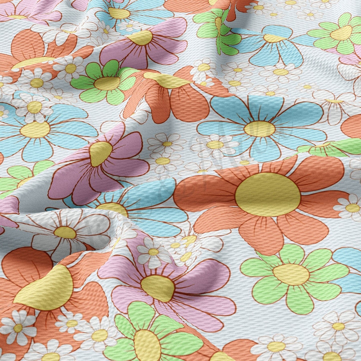 Floral Bullet Textured Fabric AA1490