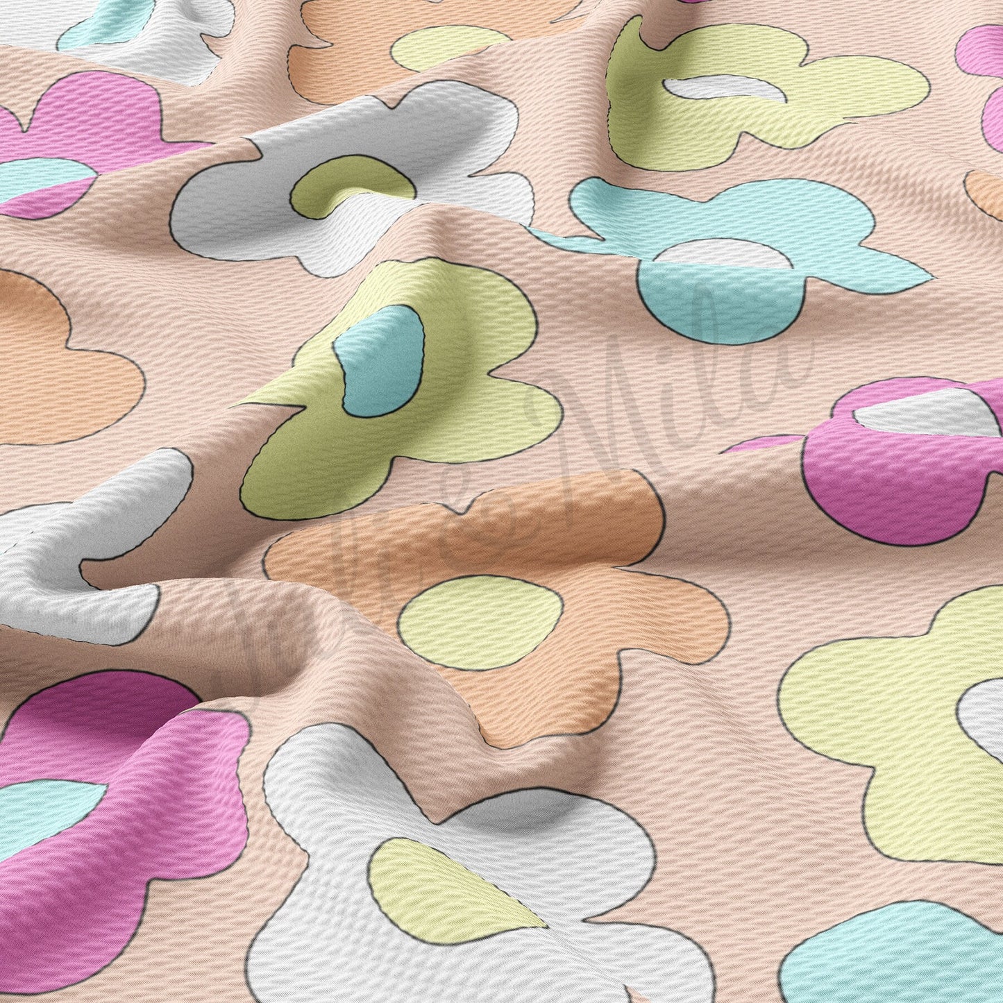Floral Bullet Textured Fabric AA1500