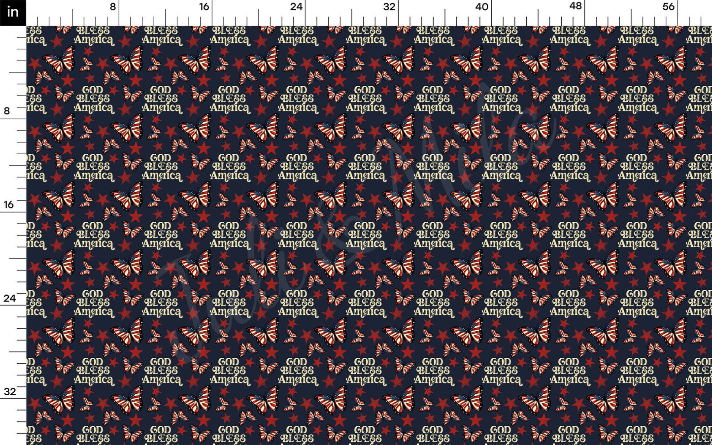 God Bless America 4th of July Bullet Textured Fabric AA1501