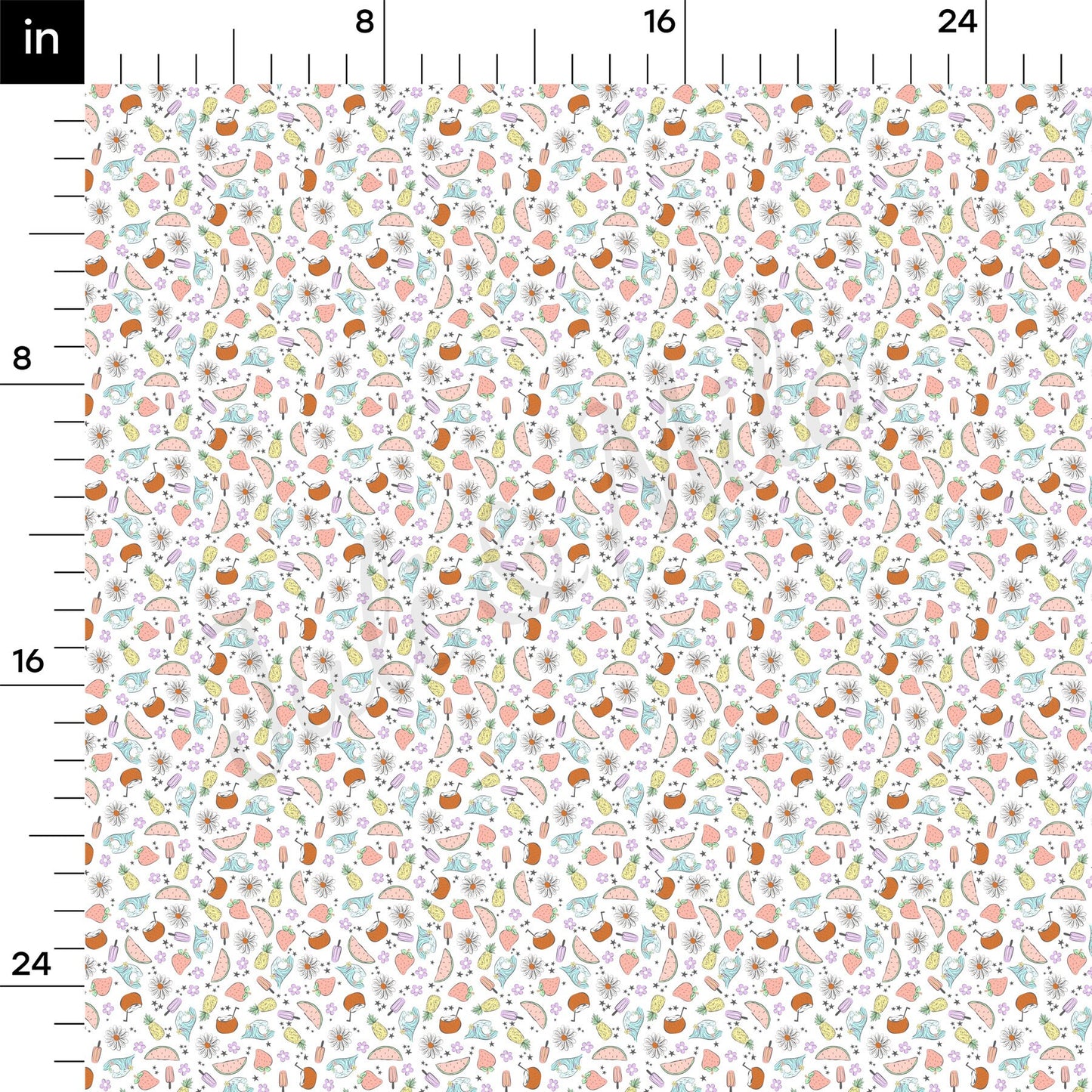 Summer Fruits Bullet Textured Fabric AA1539